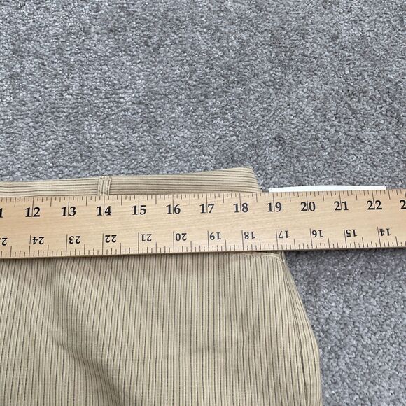 Dockers Metro Capri Caft Length Pants Womens 16W Brown Striped Stretch 38x23 NWT - Picture 14 of 16